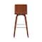 Armen Living Vienna 30" Swivel Bar Stool in Walnut Wood Finish with Cream Faux Leather LCVIBACRWA30 - alternate 7